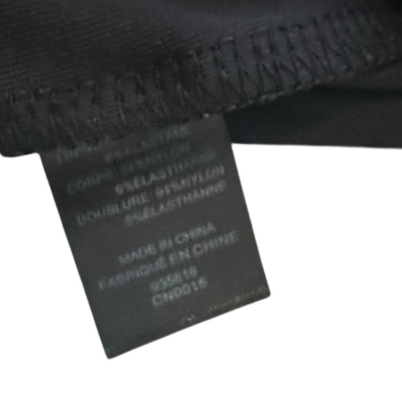 House of Harlow 1960 Long Sleeve Bodysuit Black Square Neck Scoop Size Small - Picture 6 of 7